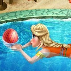Elsa aula de natação