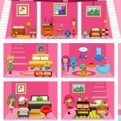 Barbie bebê decorar casa