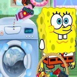 Bob Esponja lavar roupas