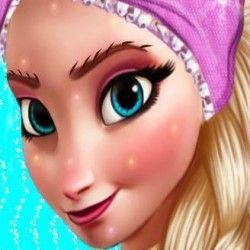 Tratamento de pele e maquiar Elsa
