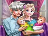 Jack e Elsa cuidar dos gêmeos e limpar casa
