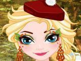 Elsa pintar rosto de Ação de Graças
