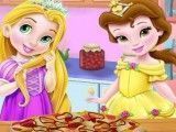 Pizza das bebês Rapunzel e Bela