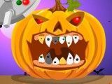 Abóbora do Halloween dentista