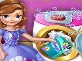 Princesa Sofia lavar roupas