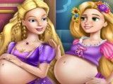 Rapunzel e Barbie amigas grávidas