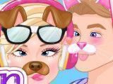 Barbie e Ken aplicativo Snapchat