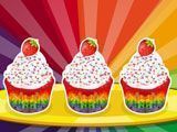 Fazer cupcakes de arco-íris