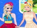 Elsa e Cinderela roupas de modelos