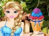 Decoração do sorvete da Elsa