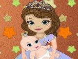 Princesa Sofia cuidar da bebê