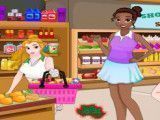 Princesas limpar supermercado
