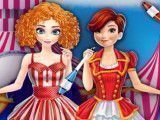Elsa e Anna no circo moda