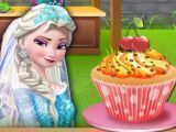 Elsa noiva fazer cupcakes