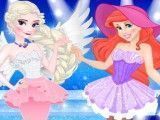 Ariel e Elsa na passarela