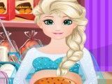 Elsa grávida fazer hambúrguer