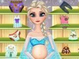Lavanderia das roupas da Elsa grávida