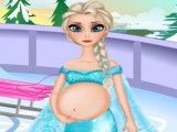 Elsa grávida patinar