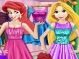 Rapunzel e Ariel vestidos