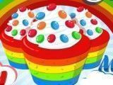 Fazer cupcakes de arco íris