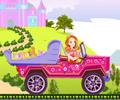 Barbie transportando brinquedo no sue caminhão rosa