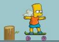 Bart arrepiando no skate