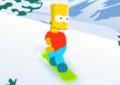 Bart fazendo manobras no snowboarding