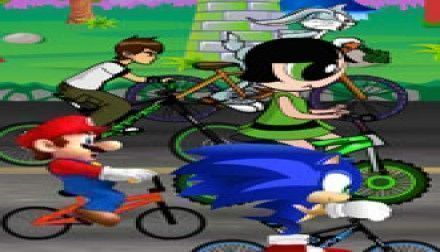 Corrida de bike Sonic, Mario e Ben 10