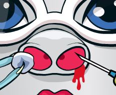 Bebê Monster High médico de nariz