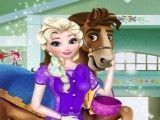 Elsa e cavalo vestir
