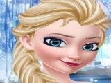 Frozen Elsa no spa limpeza facial