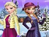 Anna e Elsa roupas da neve