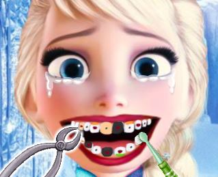 Cuidar dos dentes da Elsa
