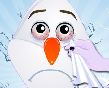 Cuidar dos olhos do Olaf