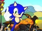 Corrida de moto com Sonic