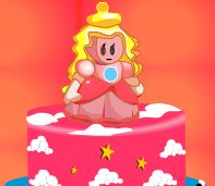 Decoração de bolo com Peach princesa