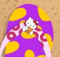 Decorar sandália da Hello Kitty
