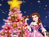 Princesa Bela decorar árvore de natal
