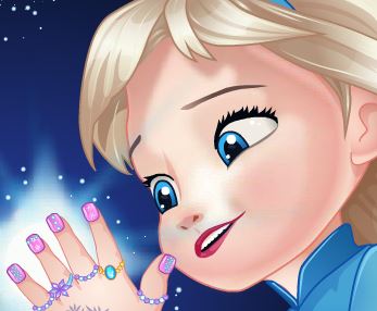 Elsa bebê fazer as unhas