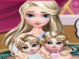 Elsa cuidar dos bebês gêmeos