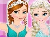 Elsa e Anna roupas da festa de casamento
