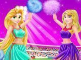 Líder de torcida Aurora e Rapunzel