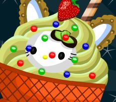 Hello kitty sorvete decorado