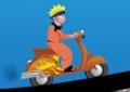 Naruto pilotando a moto scooter