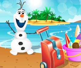 Olaf férias na praia