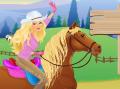 Vestir Barbie no cavalo