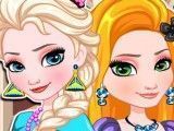 Rapunzel e Elsa vestir roupas