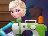 Elsa costurar vestido