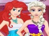 Elsa e Ariel roupas da festa