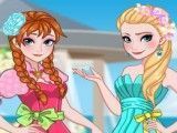 Princesas Anna e Elsa roupas de casamento